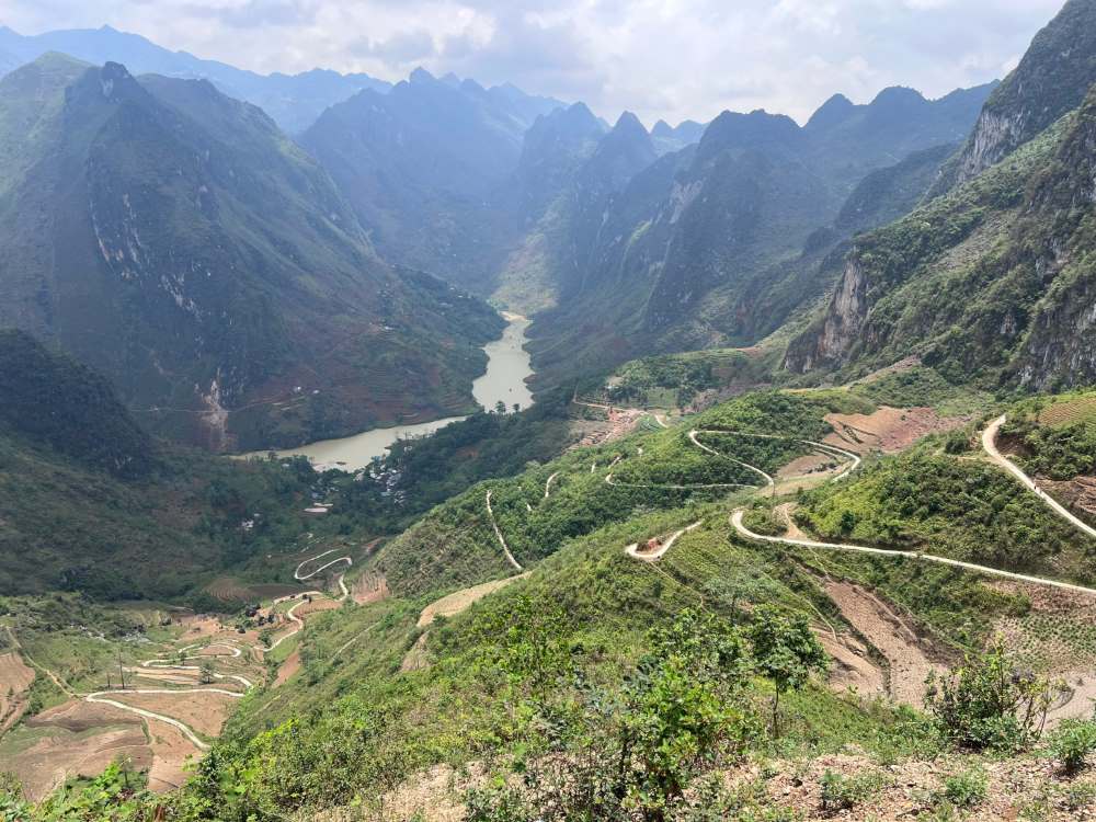 The majestic landscape with the rolling hills of Ha Giang