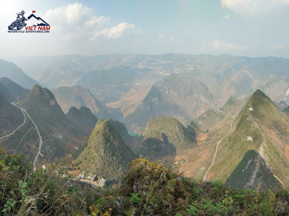 Winding roads through the mountainous region of Ha Giang