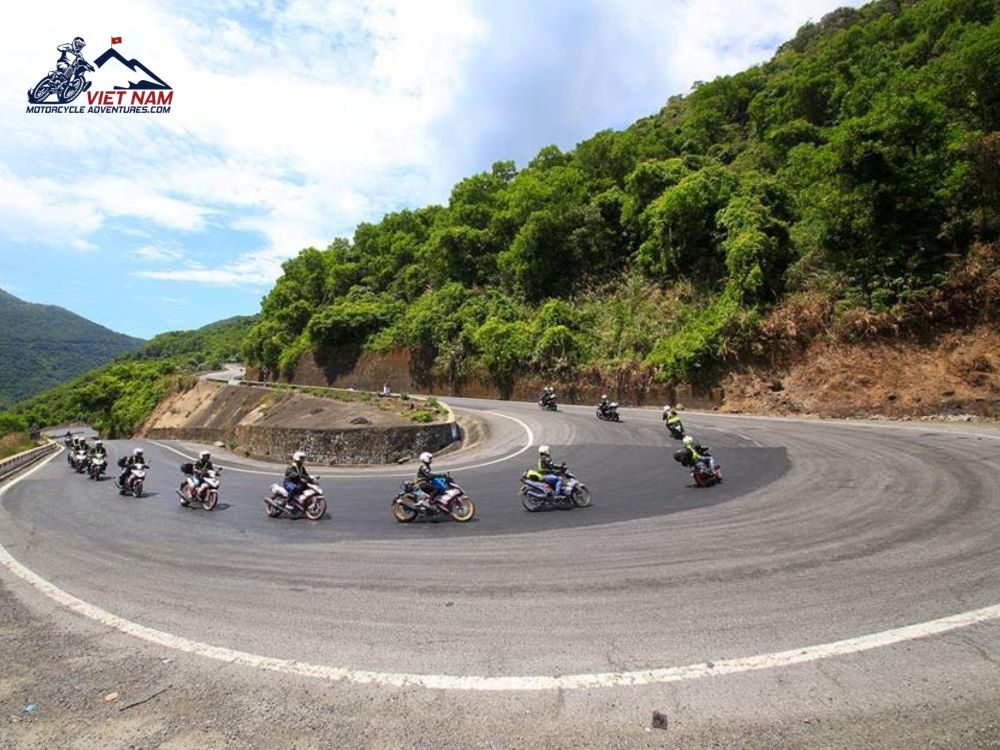 Tourists travel by motorbike and have a support team throughout the journey